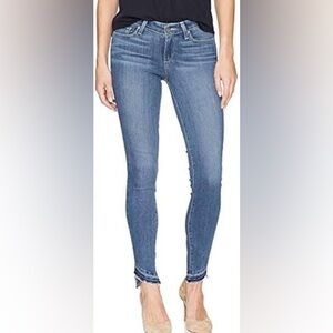 Paige Verdugo Ankle Slant Raw Undone Hem Jeans in Coyucos - Size 32